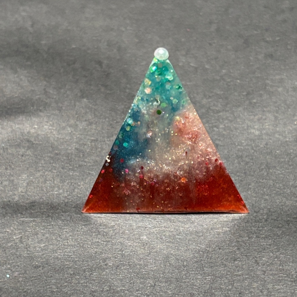 Multicolor Resin Pyramid (handmade)